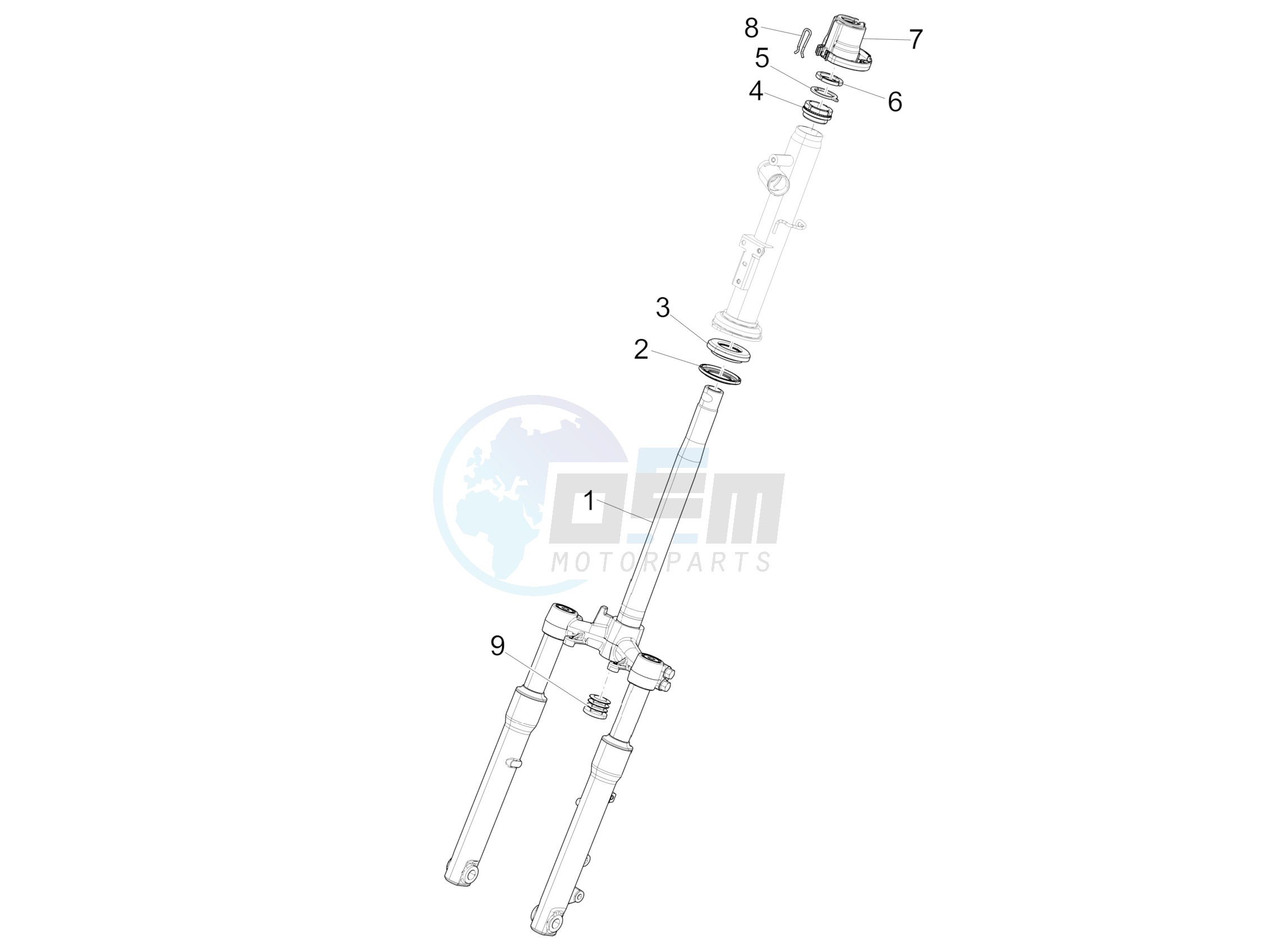 Fork/steering tube - Steering bearing unit image