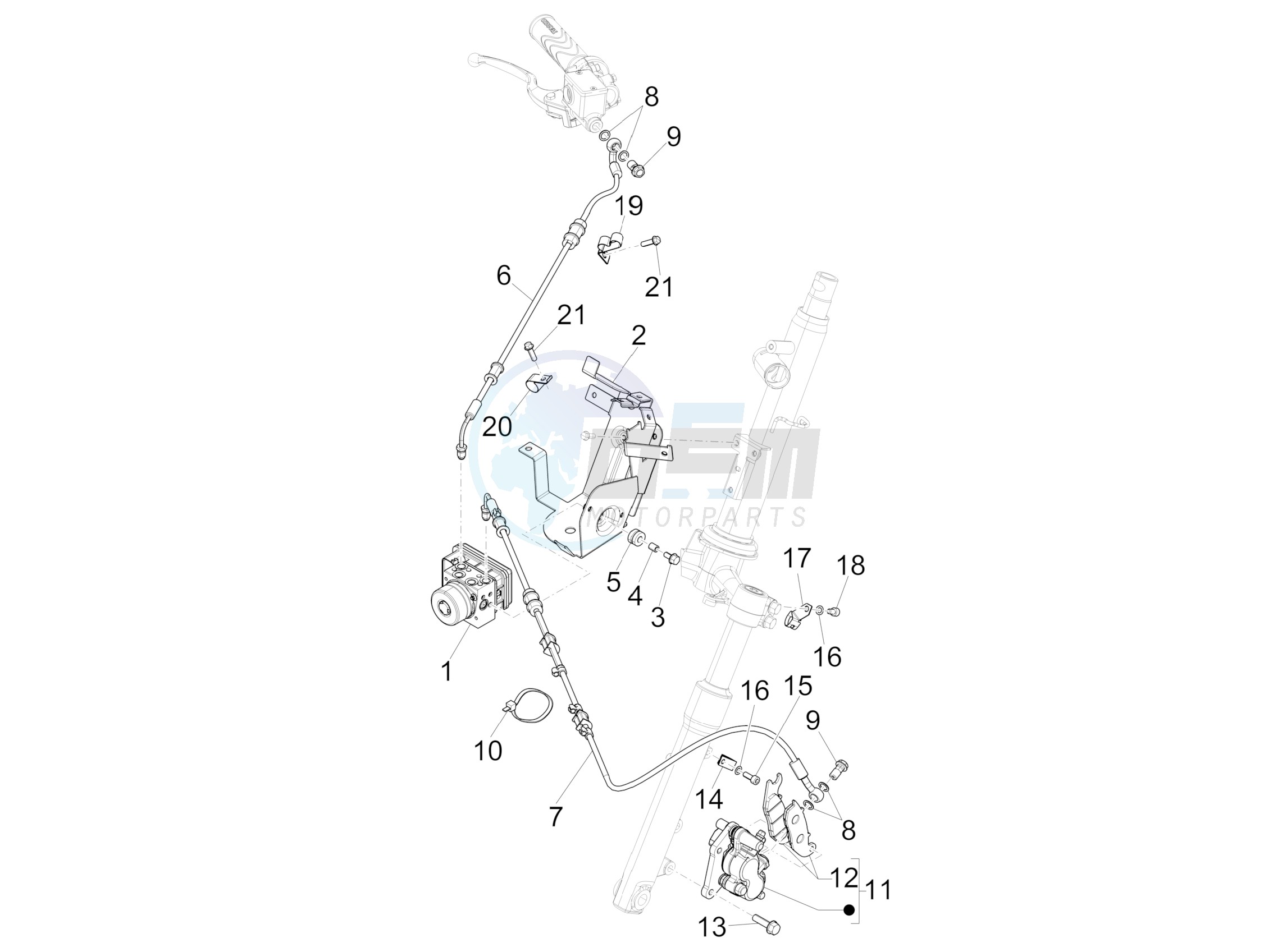 Brakes pipes - Calipers (ABS) image