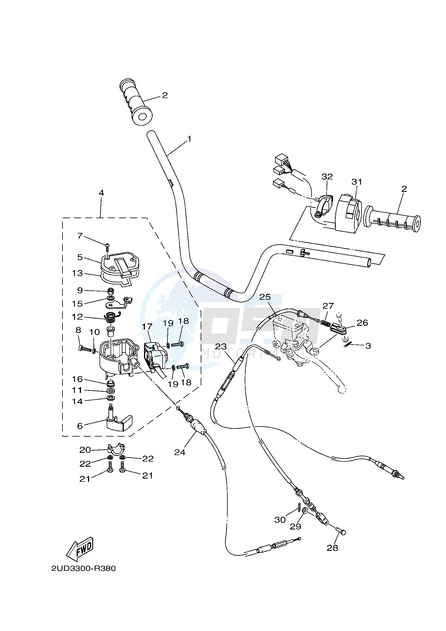 STEERING HANDLE & CABLE image