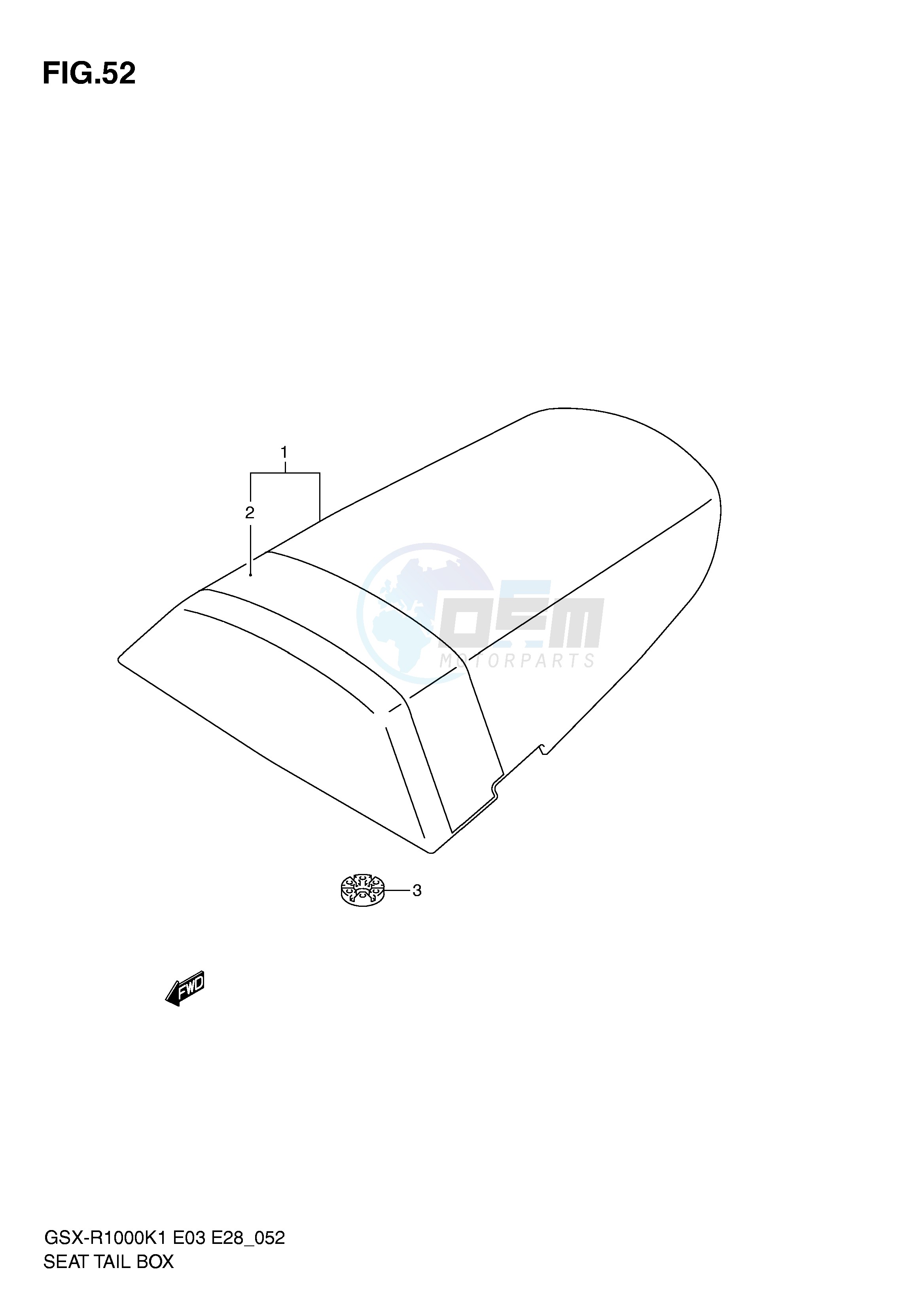 SEAT TAIL BOX (GSX-R1000K1) blueprint