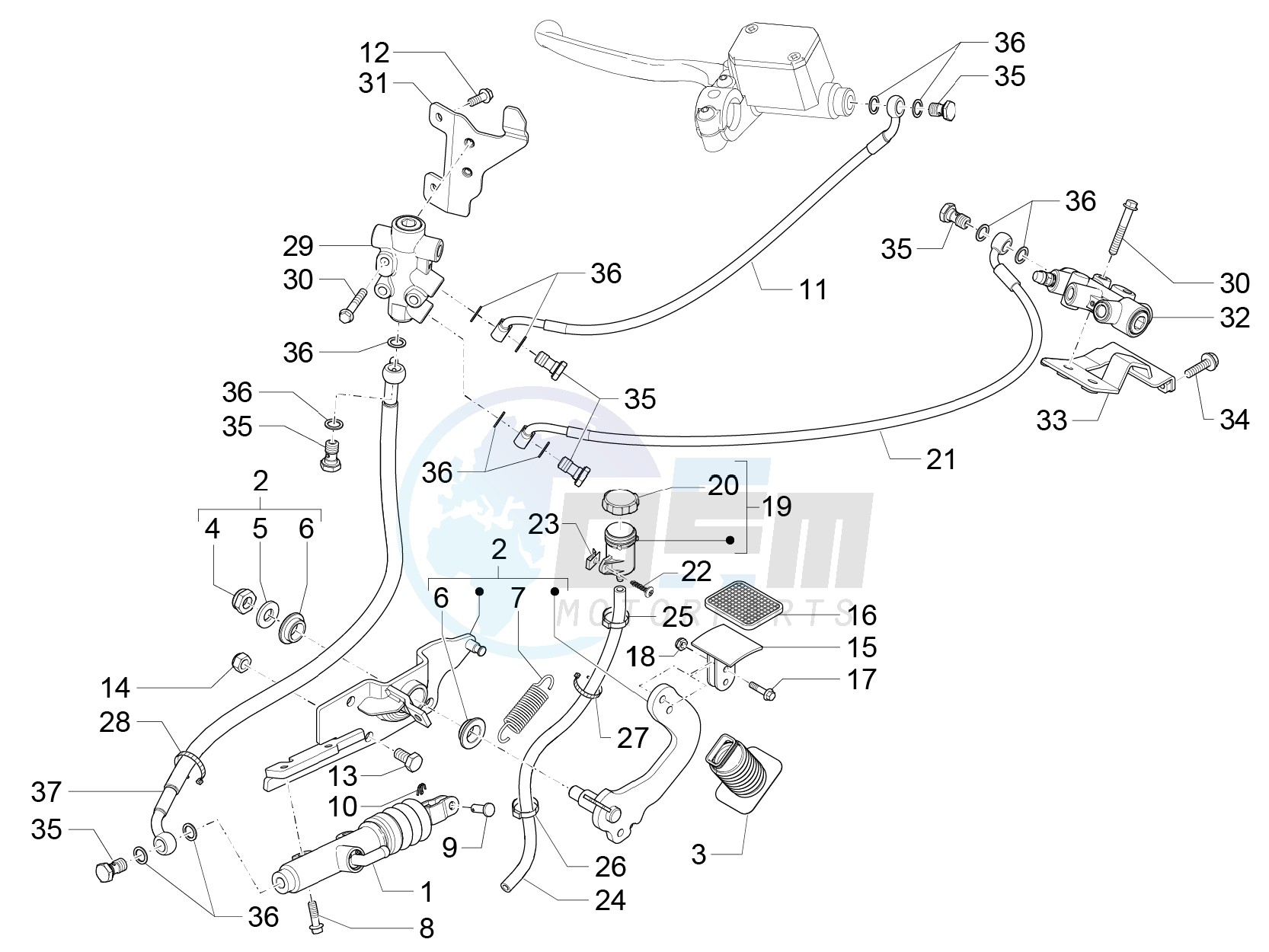 Control pedals - Levers image