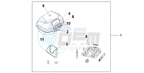 TOP BOX 35 L BLOOM RED M blueprint