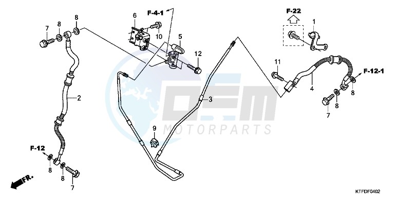 RR. BRAKE HOSE/ BRAKE PIPE blueprint