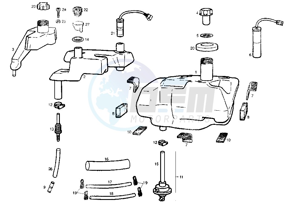 FUEL AND OIL TANK blueprint