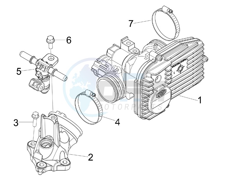 Throttle body - Injector - Union pipe image