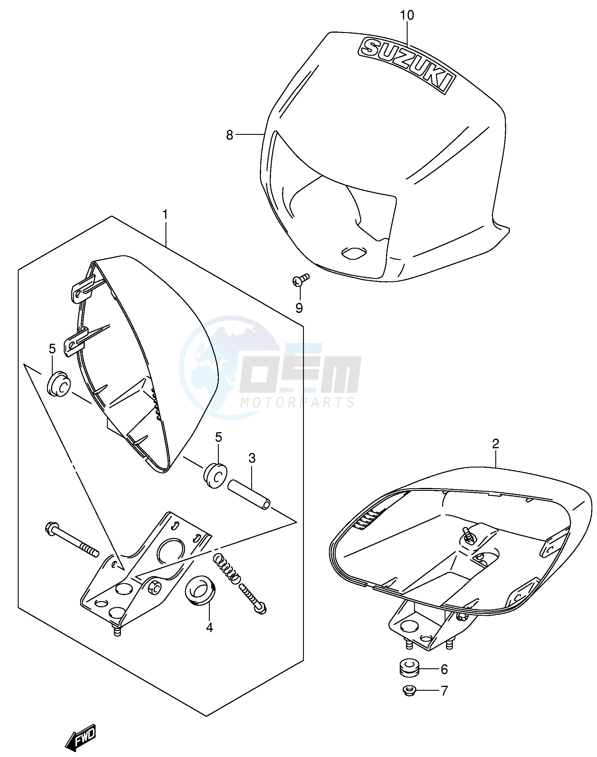 HEADLAMP HOUSING (MODEL K4 K5 K6) image