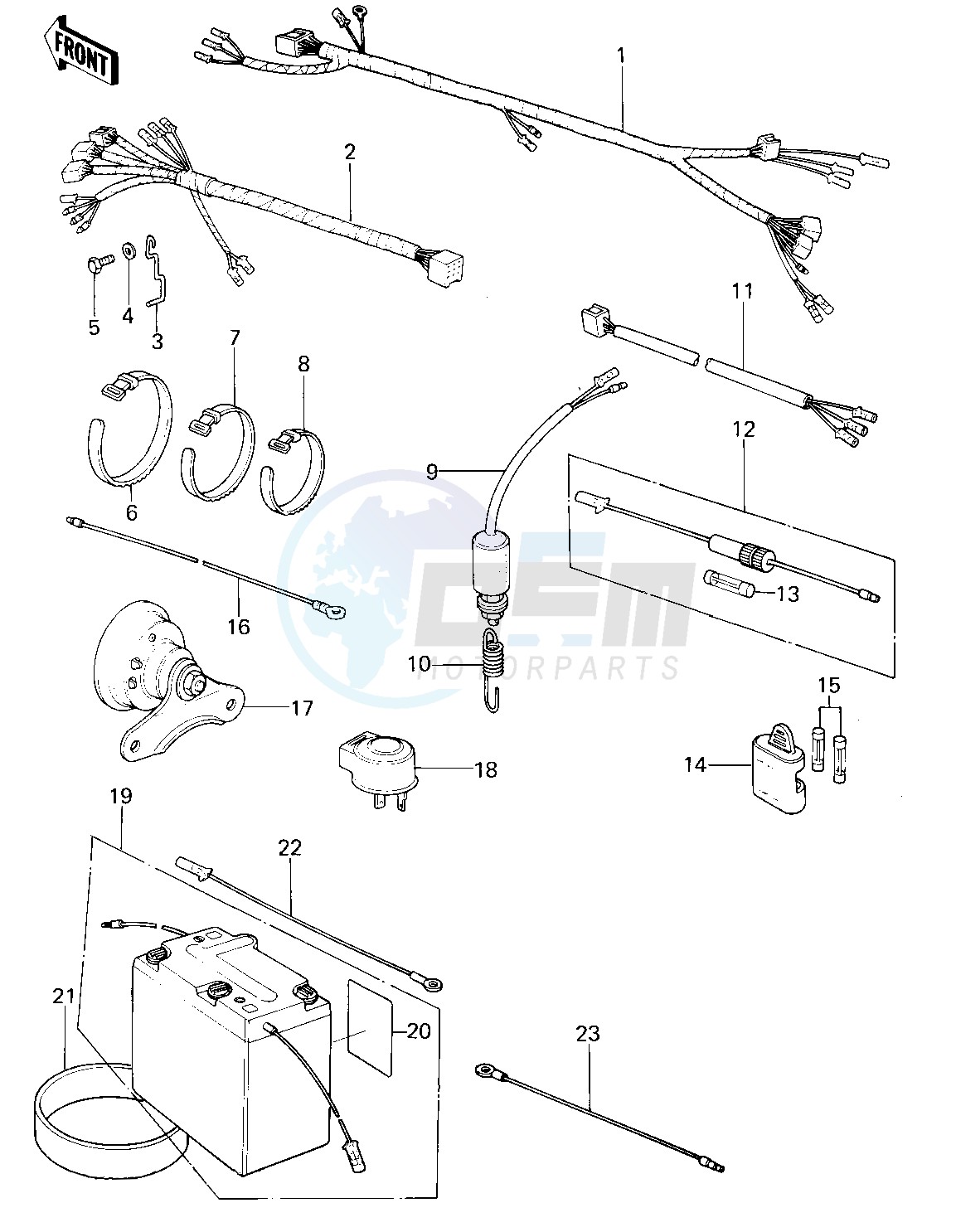 CHASSIS ELECTRICAL EQUIPMENT -- 78-79 KL250-A1_A1A_A2- - blueprint