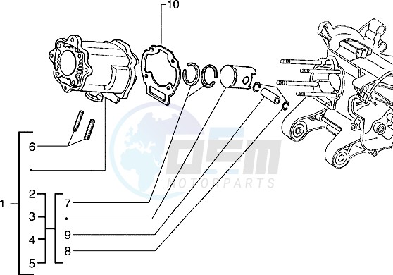 Cylinder-piston-wrist pin assy image