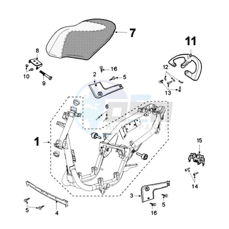 FRAME AND SADDLE image