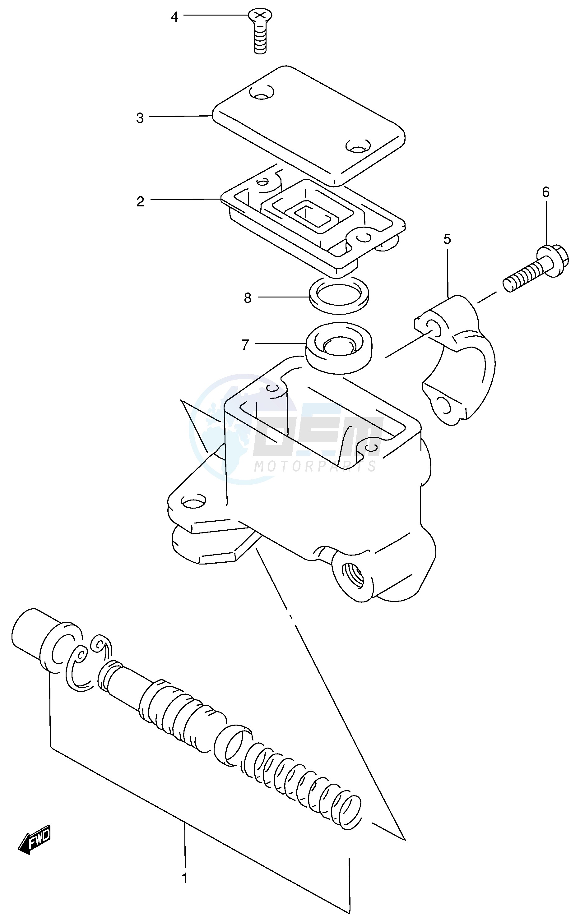 FRONT MASTER CYLINDER image