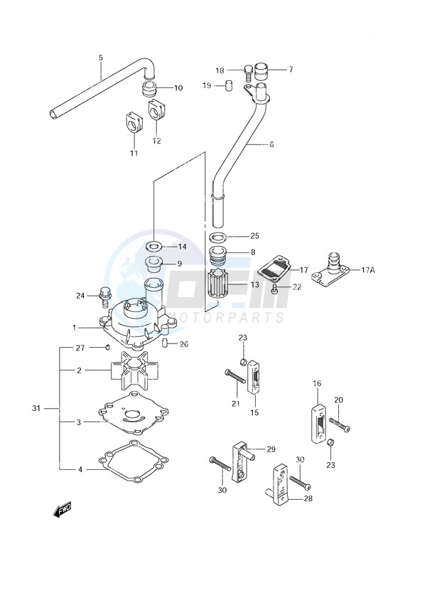 Water Pump (1998-2007) blueprint