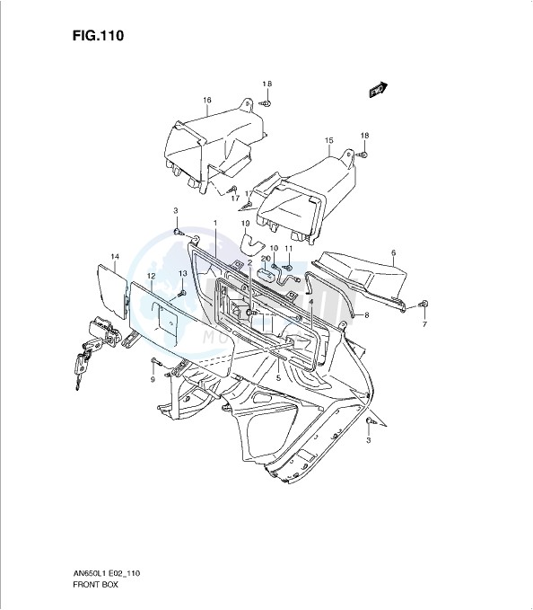 FRONT BOX (AN650AL1 E24) blueprint