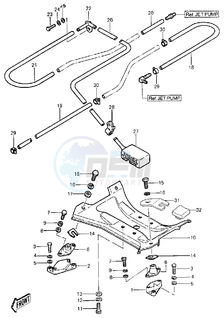 ENGINE MOUNT_COOLING & BILGE blueprint