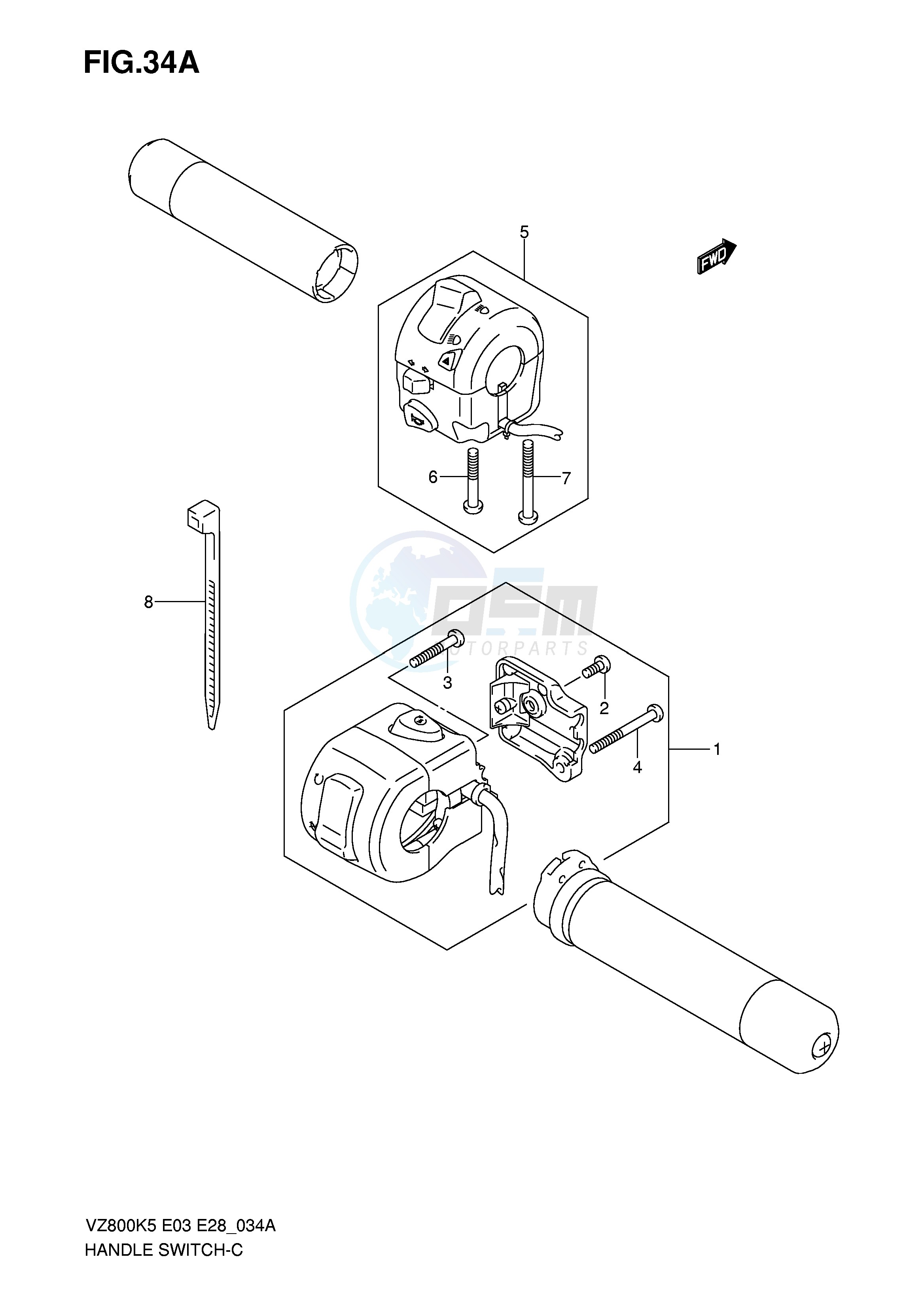 HANDLE SWITCH (MODEL K7 K8 K9) blueprint