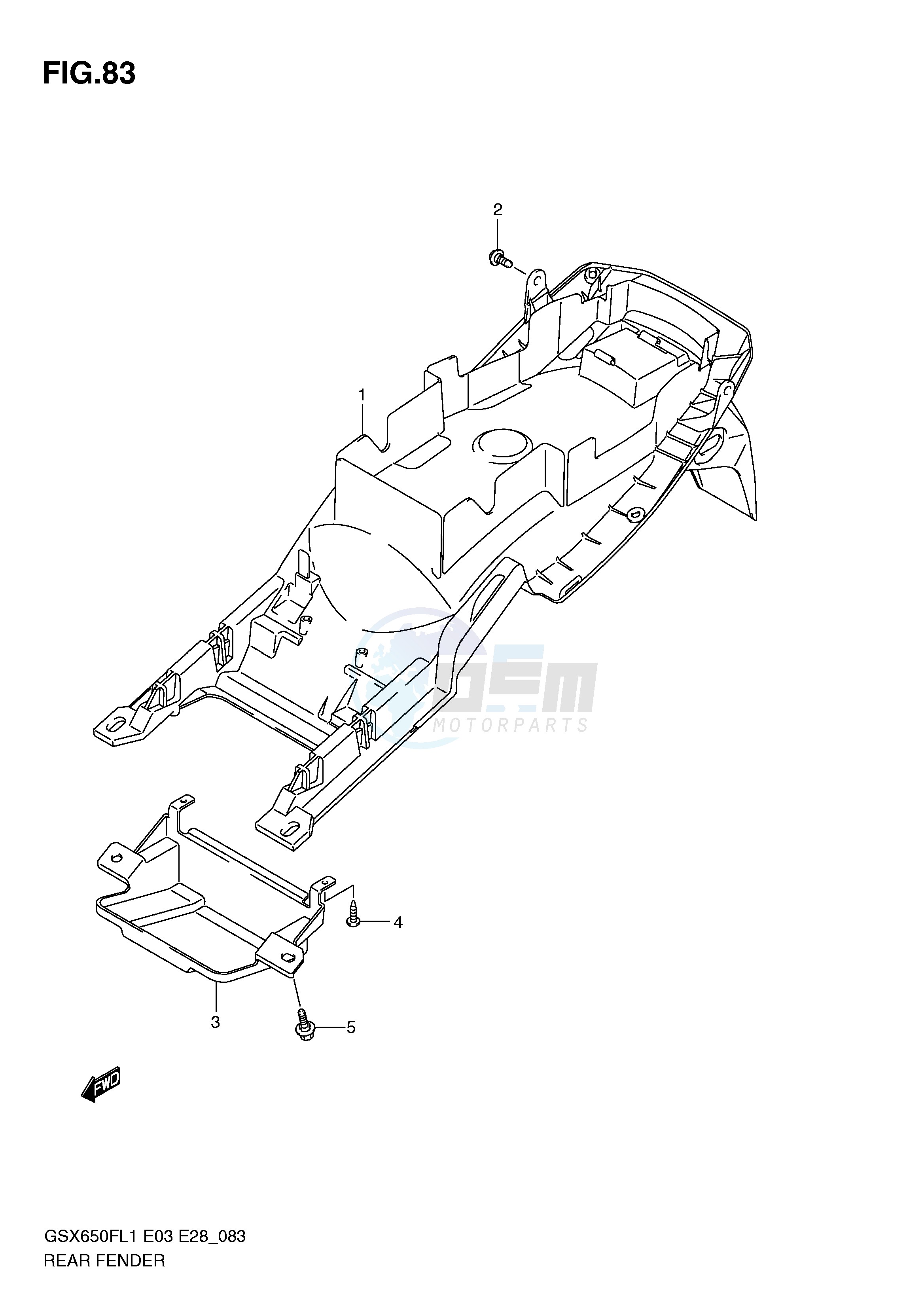 REAR FENDER (GSX650FL1 E33) blueprint
