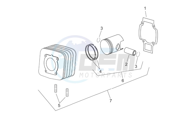 Cylinder with piston image