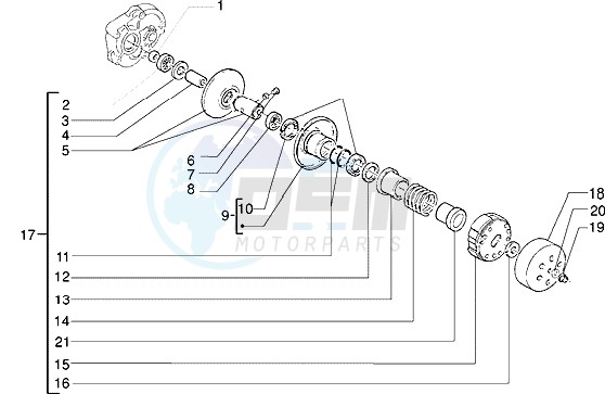 Driven pulley blueprint