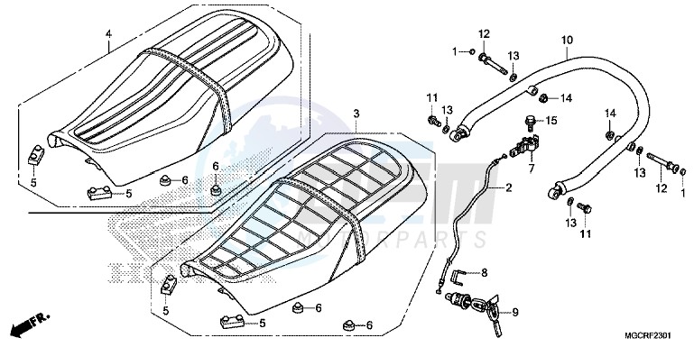 SEAT (CB1100CA/CAD/NA/NAD) blueprint