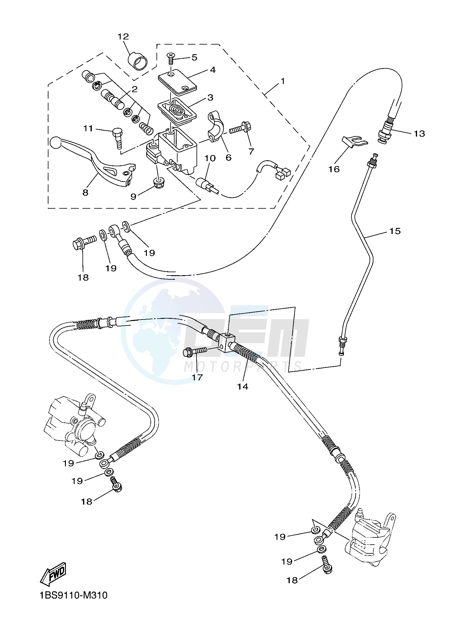 FRONT MASTER CYLINDER image