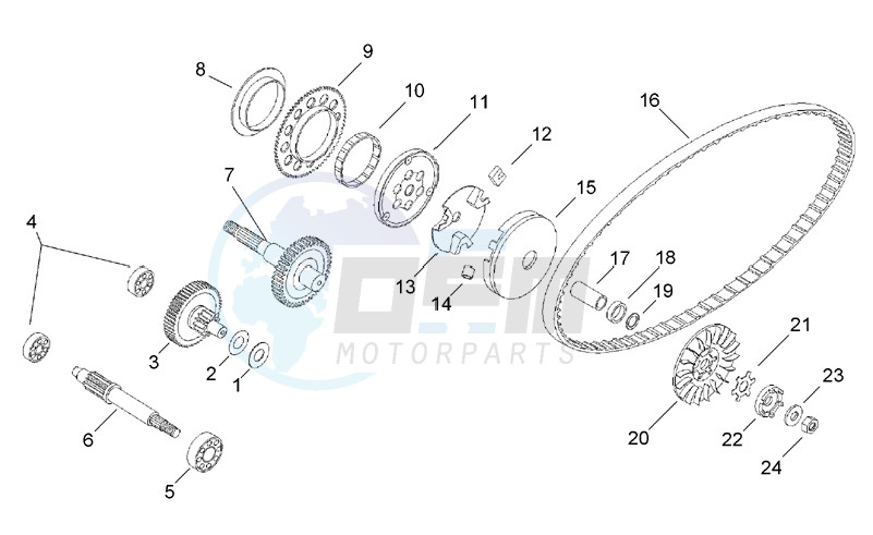 Variator - Transmission final drive blueprint