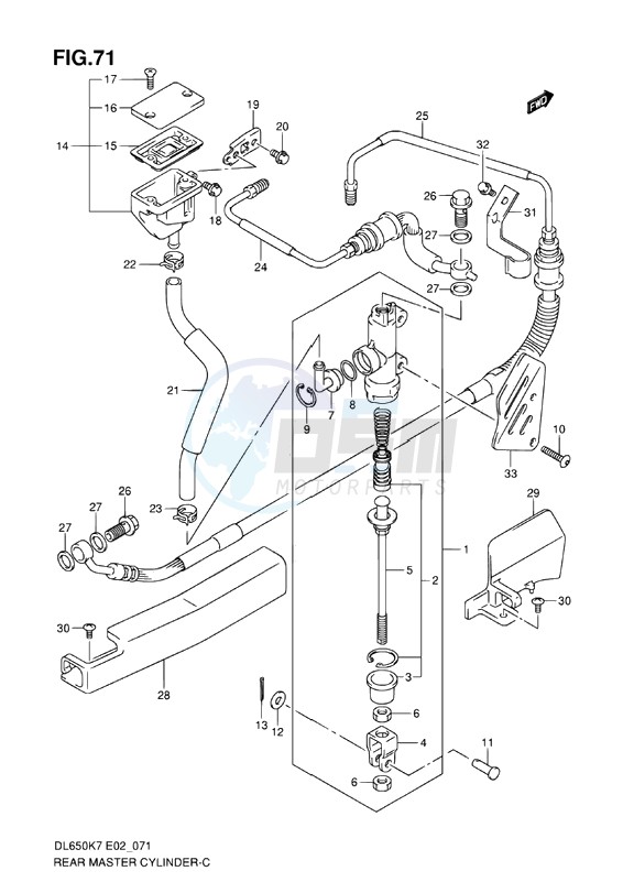 REAR MASTER CYLINDER (ABS) image