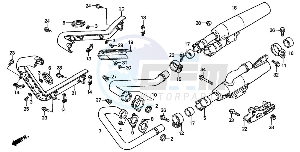 EXHAUST MUFFLER (VT1100CV) image