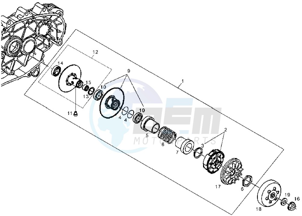 Primary Drive Pulley blueprint