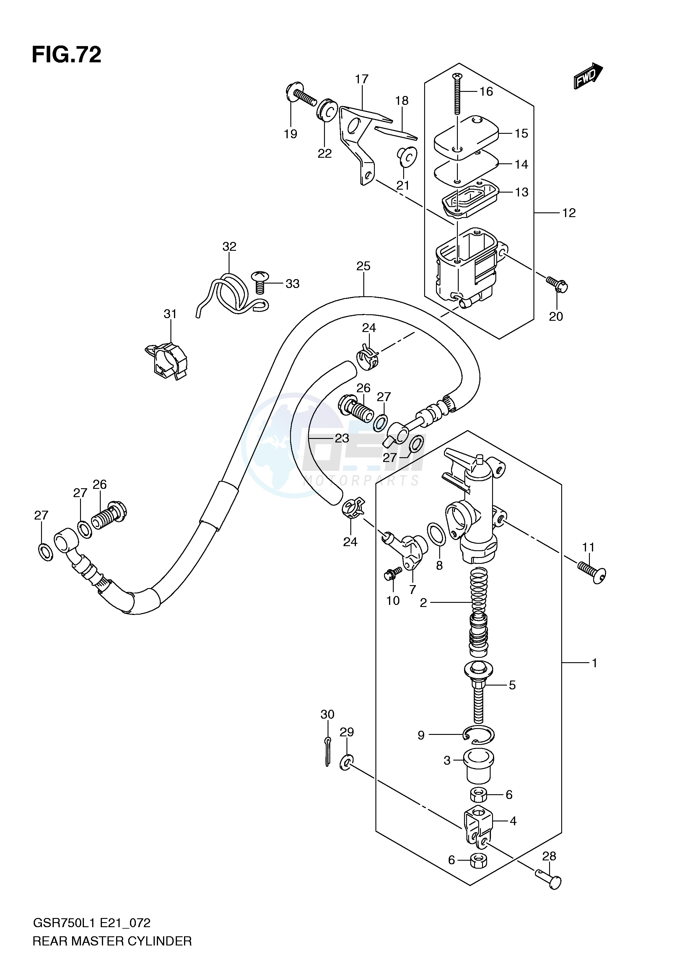 REAR MASTER CYLINDER image