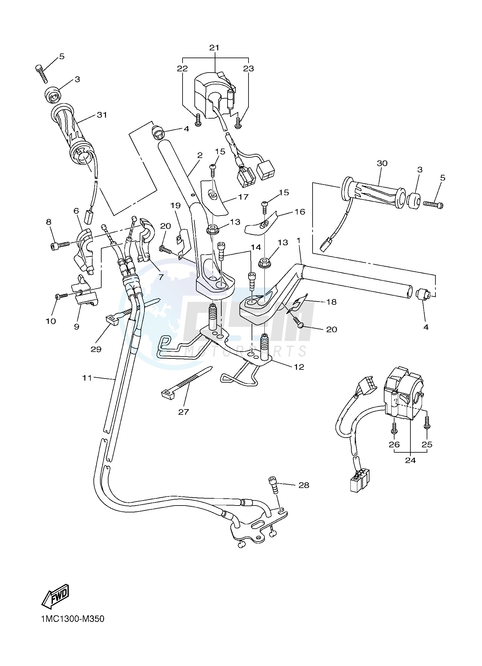 STEERING HANDLE & CABLE image