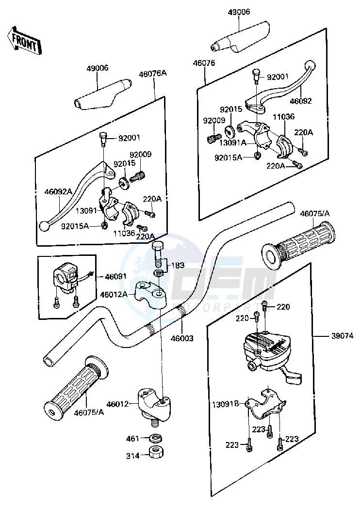 HANDLEBAR -- 84-85 C2_C3- - image