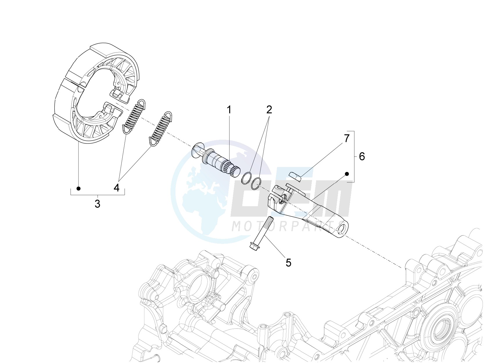 Rear brake - Brake jaw image