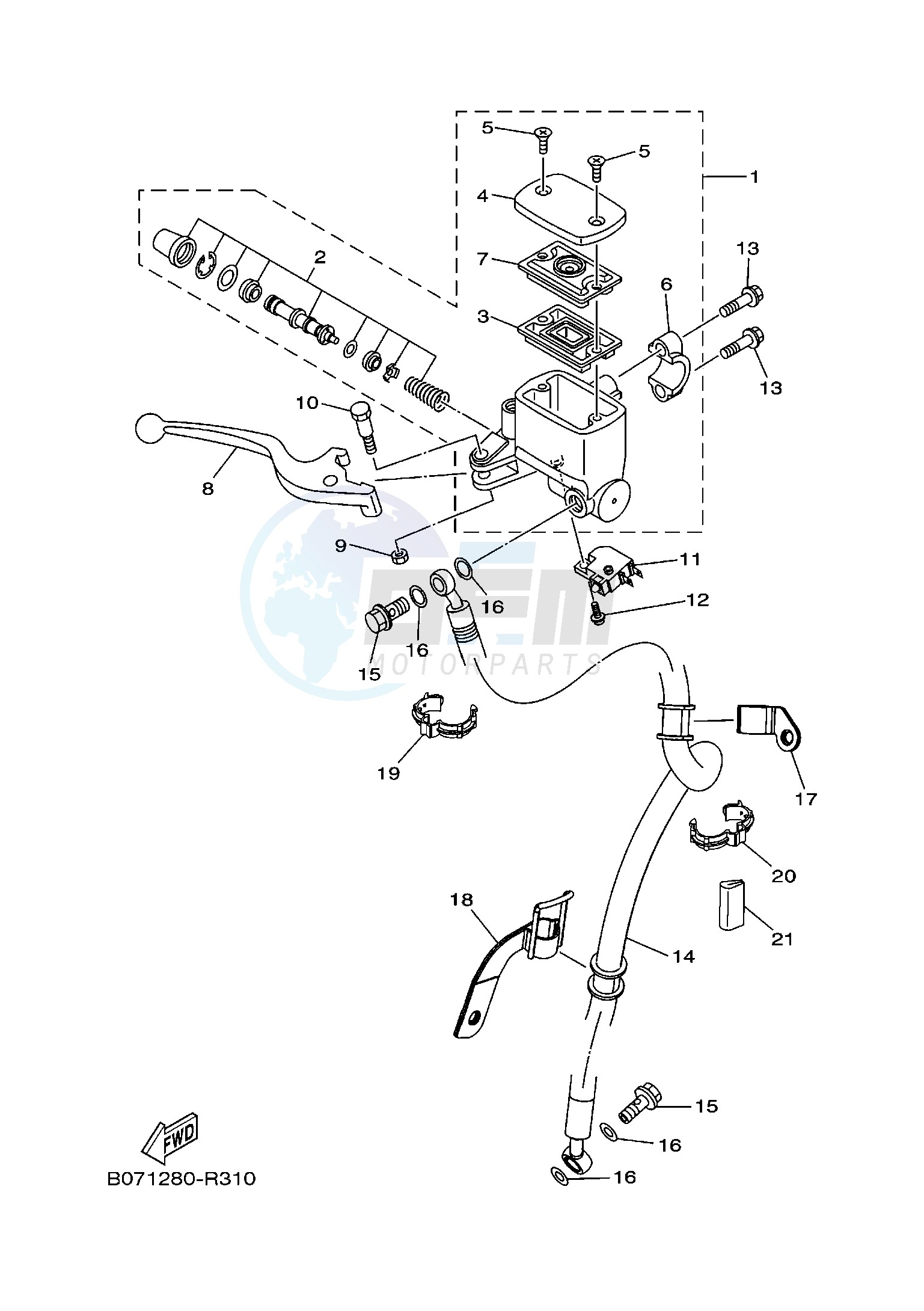 FRONT MASTER CYLINDER image