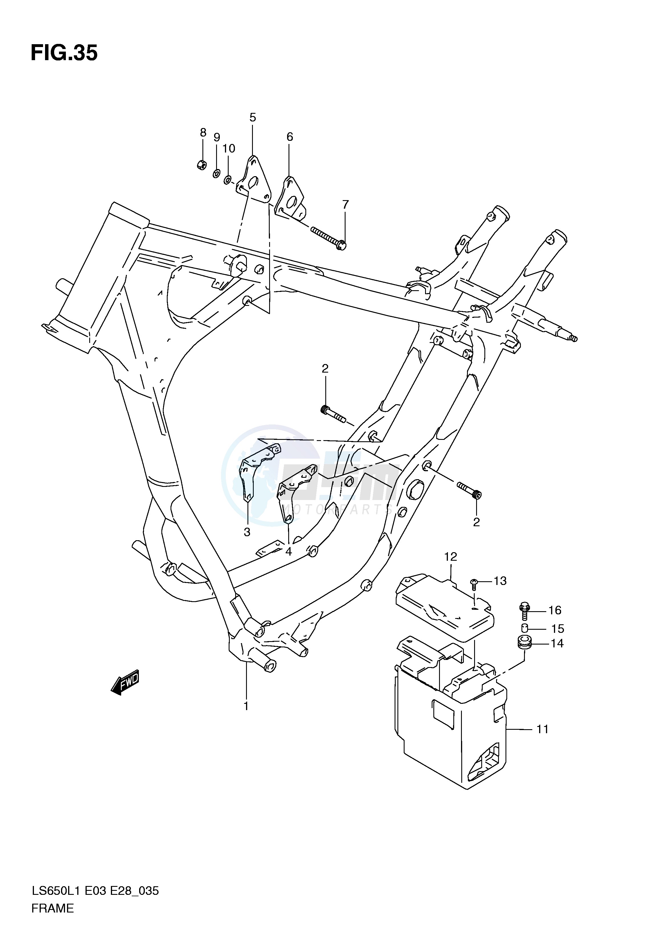 FRAME (LS650L1 E28) image