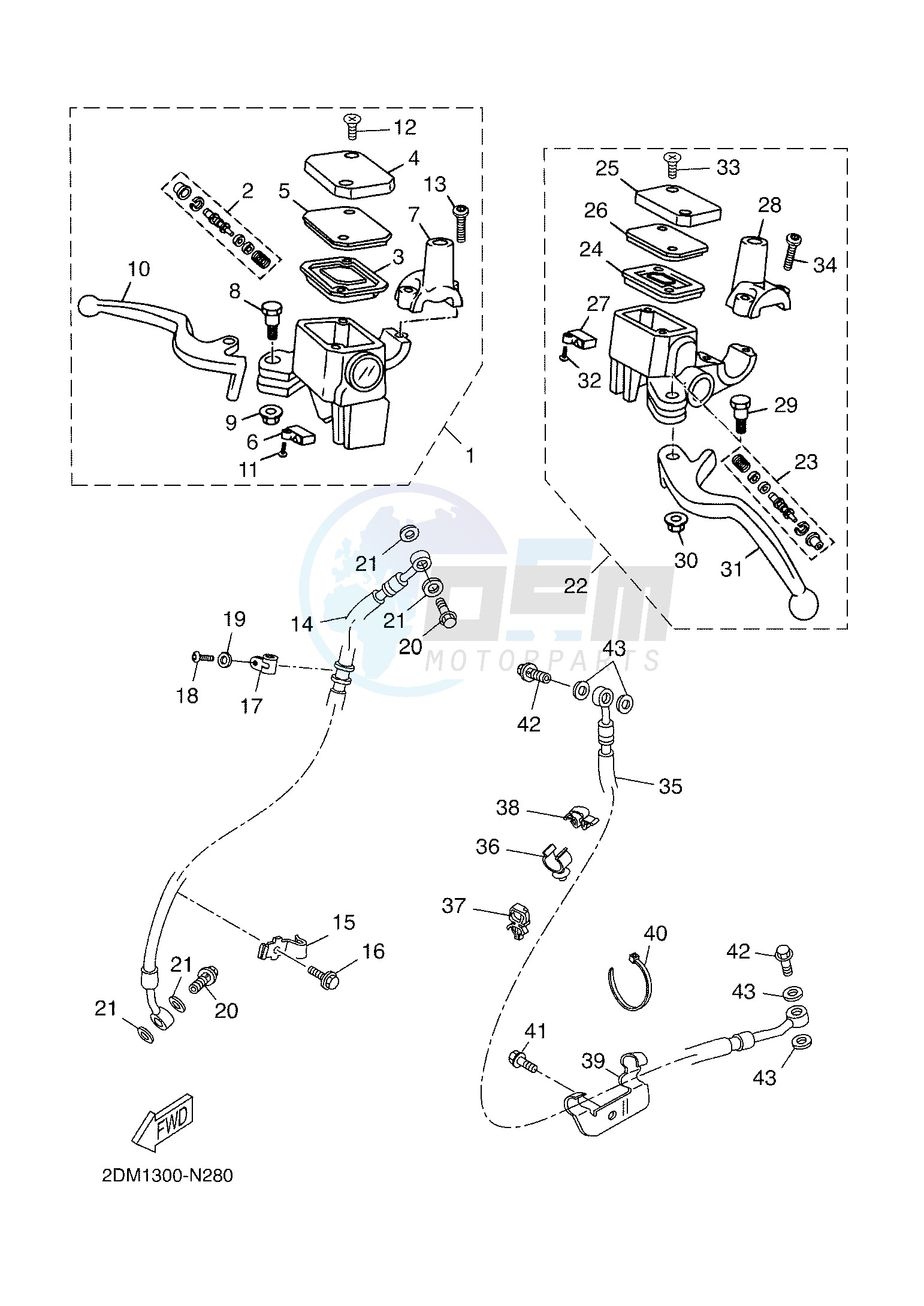 FRONT MASTER CYLINDER image