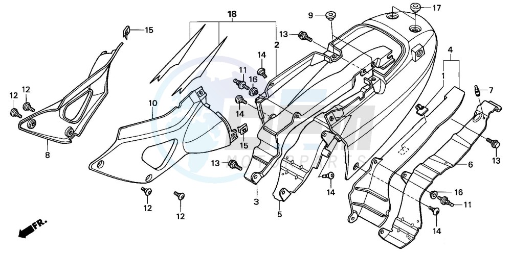 SEAT COWL/SIDE COVER blueprint