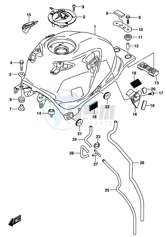 FUEL TANK (GSX-R125RLX) image