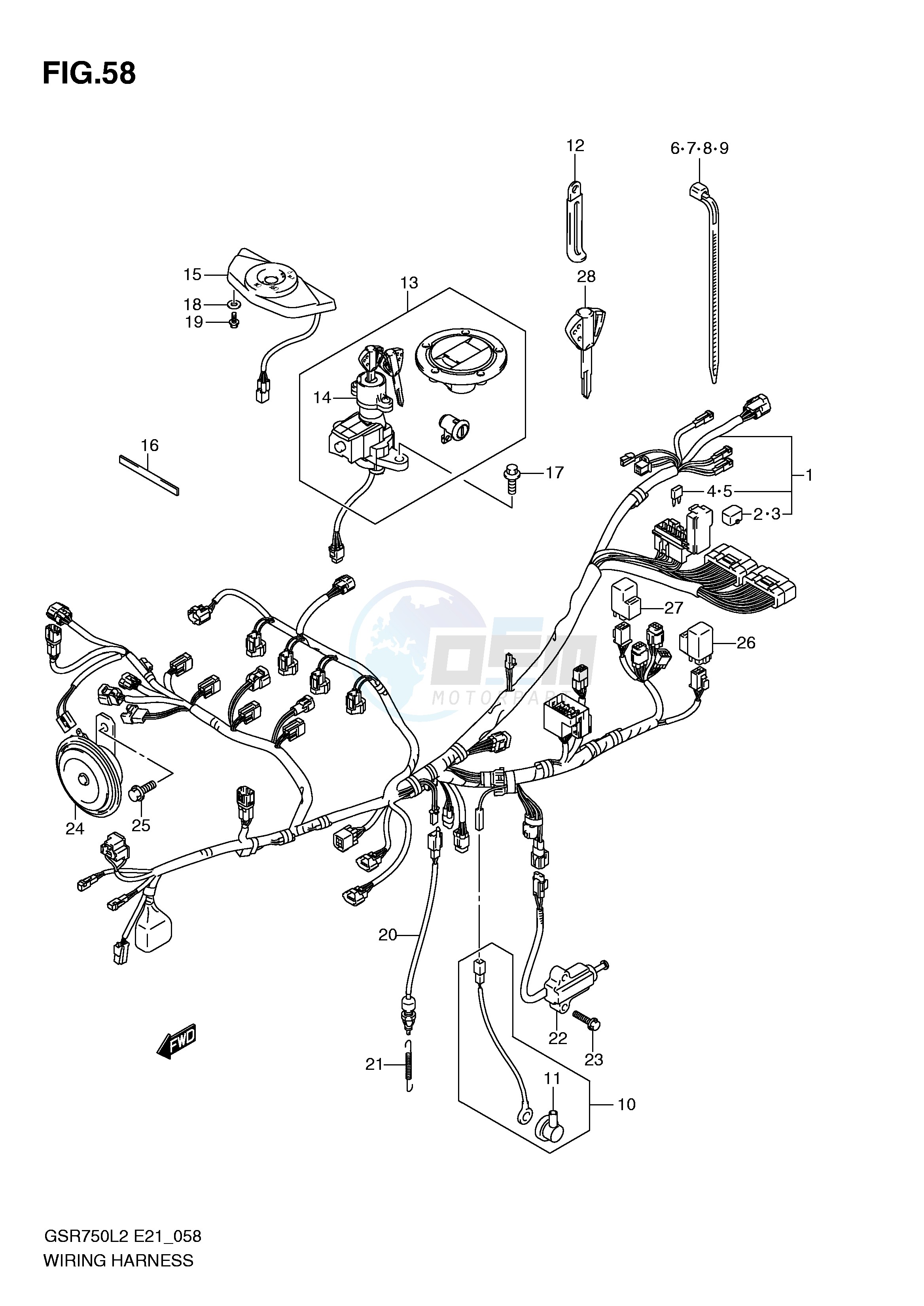 WIRING HARNESS (GSR750L2 E21) image