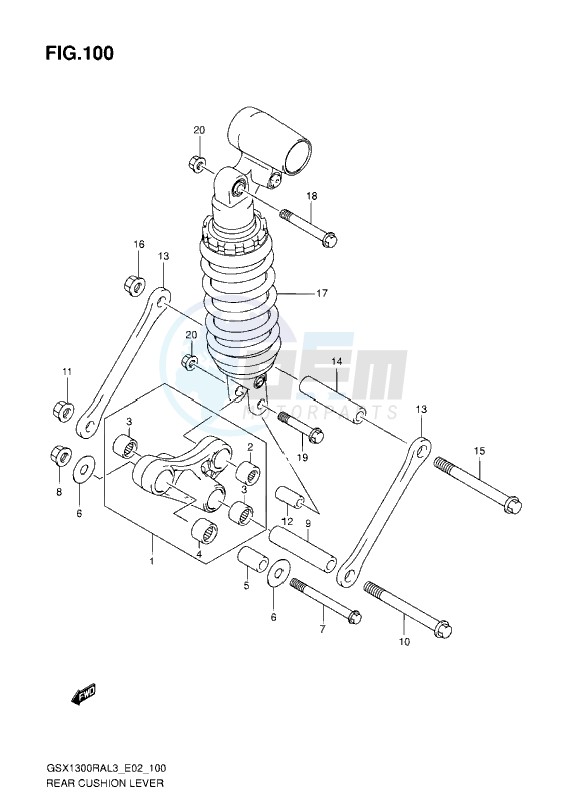 REAR CUSHION LEVER image