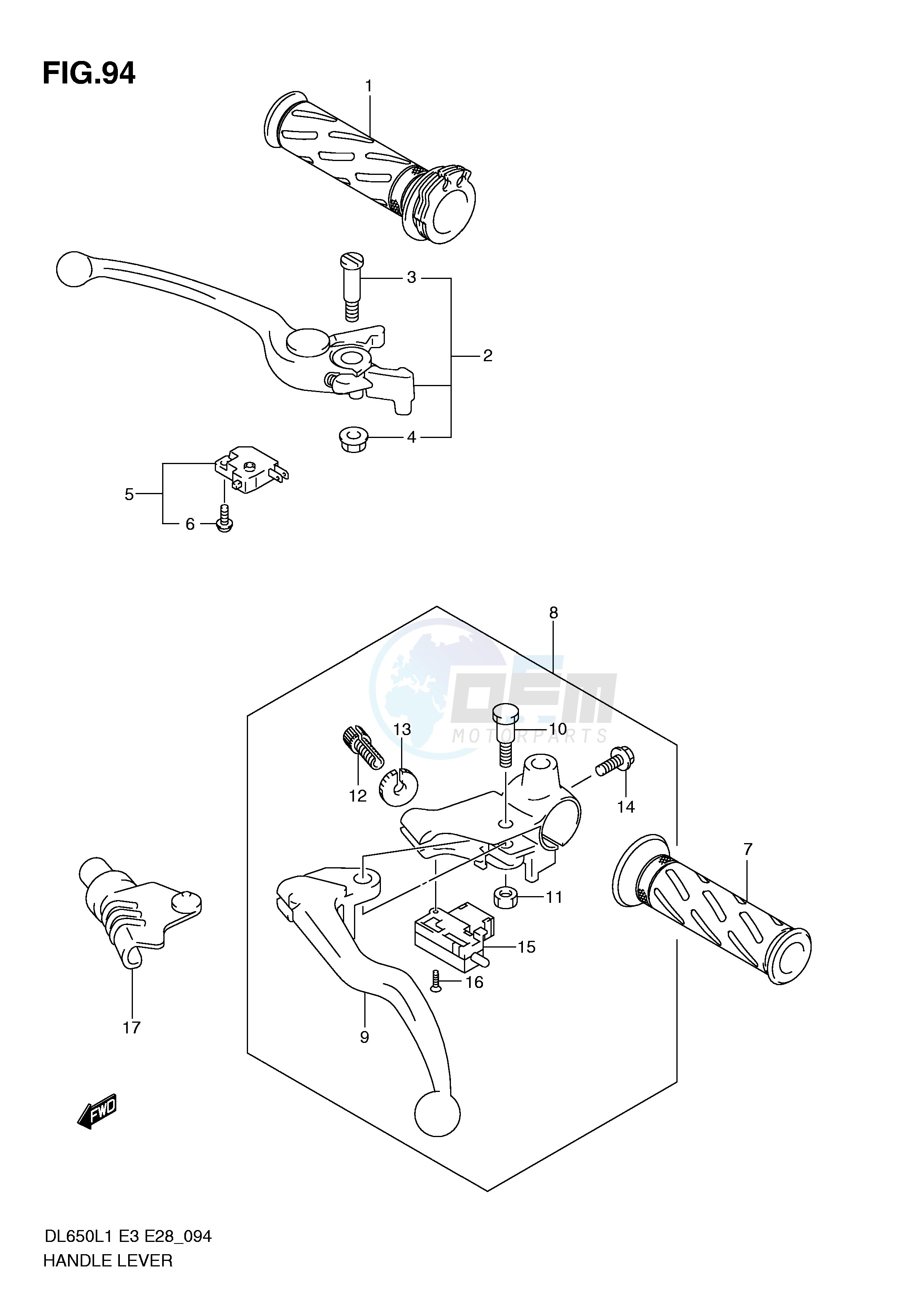 HANDLE LEVER (DL650L1 E33) image