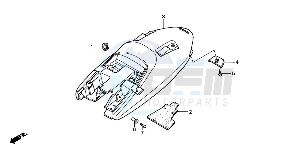 REAR FENDER (2) blueprint