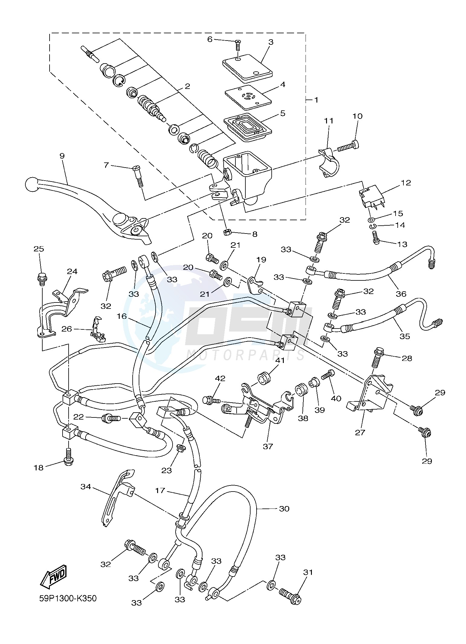 FRONT MASTER CYLINDER blueprint