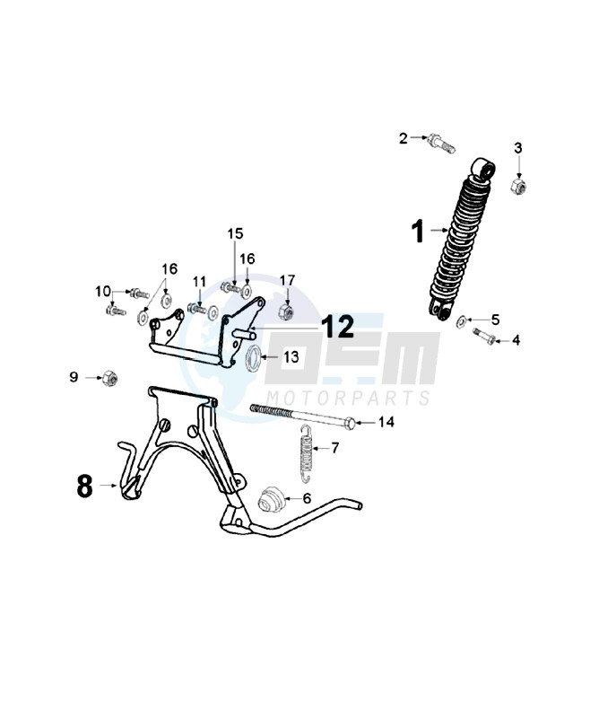 REAR SHOCK AND STAND image