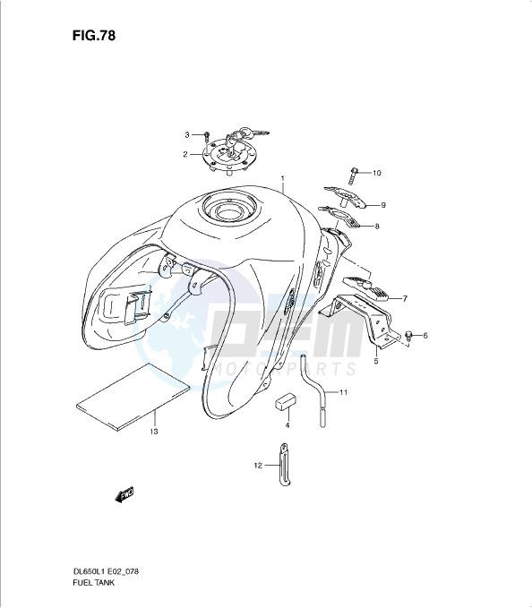FUEL TANK (DL650AL1 E19) blueprint