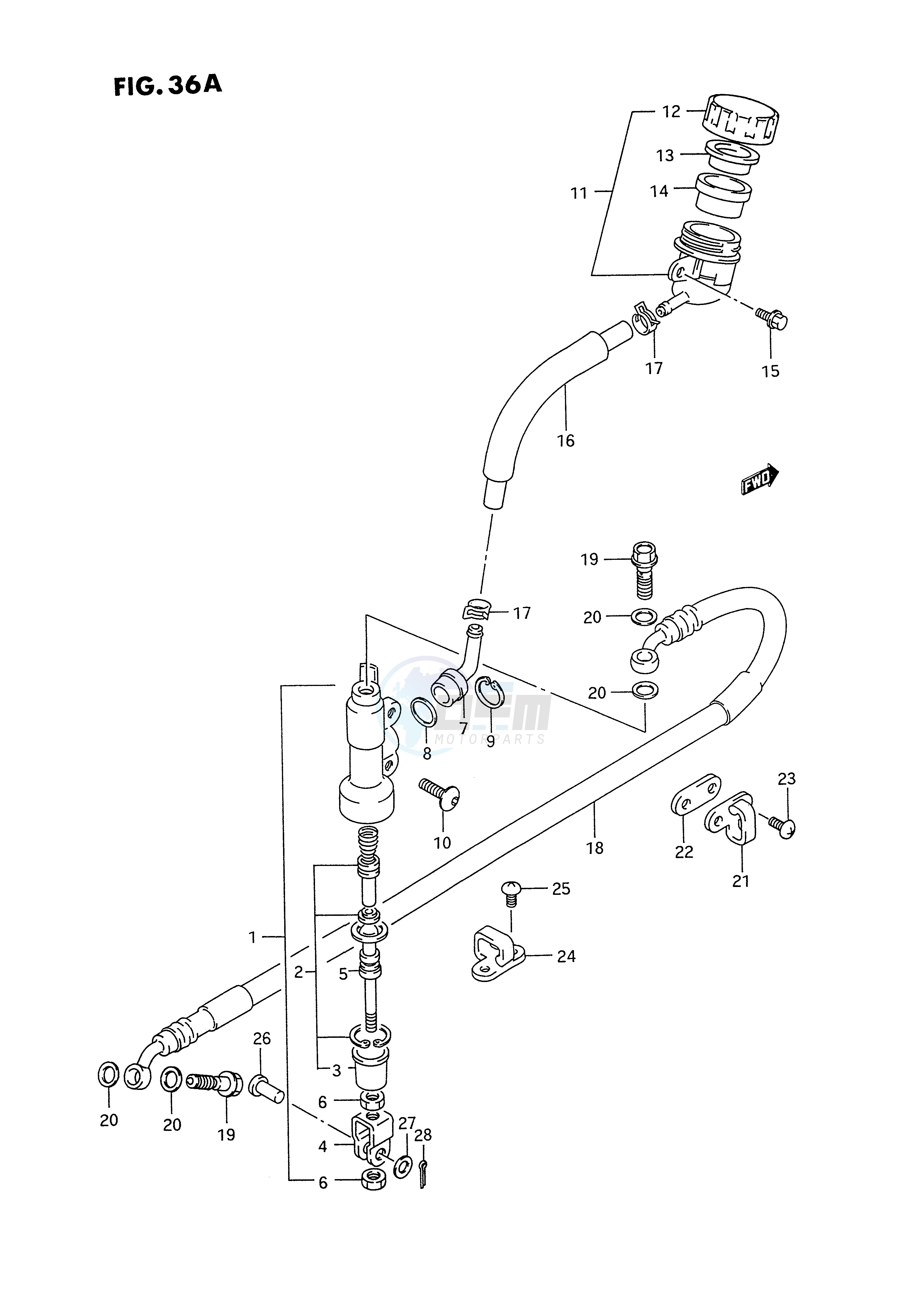 REAR MASTER CYLINDER (MODEL P R S) image