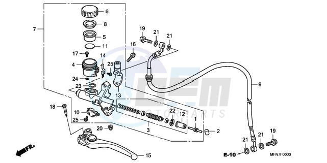 CLUTCH MASTER CYLINDER blueprint