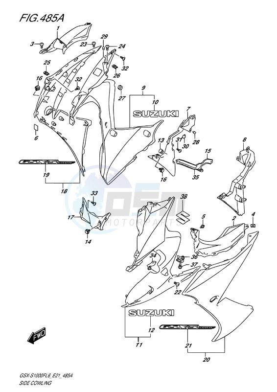 SIDE COWLING (PGZ AV4) blueprint