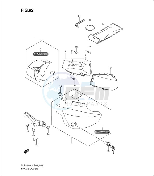 FRAME COVER (VLR1800UFL1 E19) image