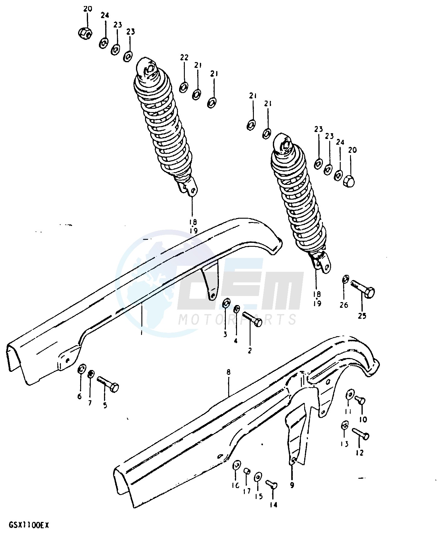 CHAIN CASE - REAR SHOCK ABSORBER image
