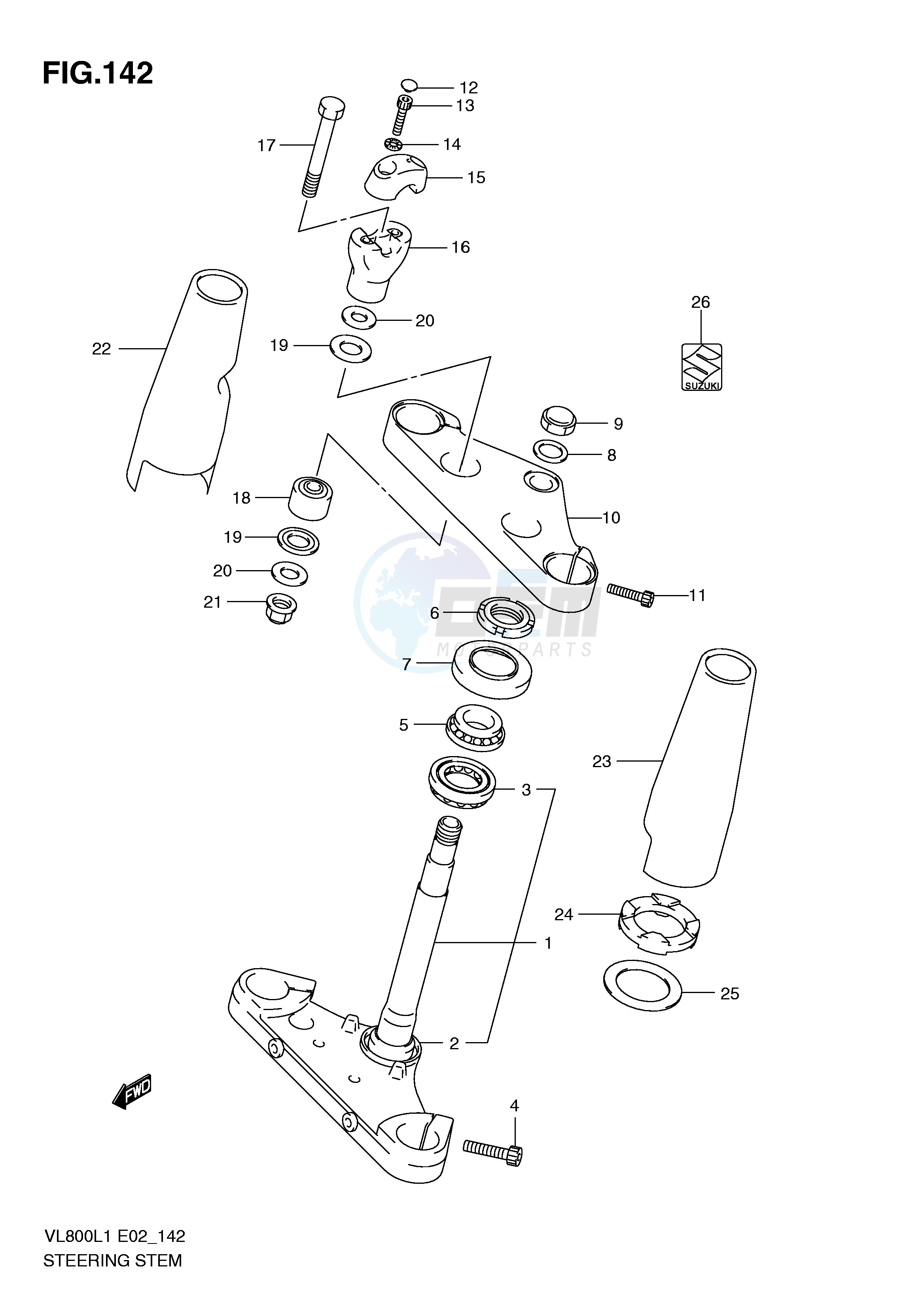 STEERING STEM (VL800CL1 E2) image