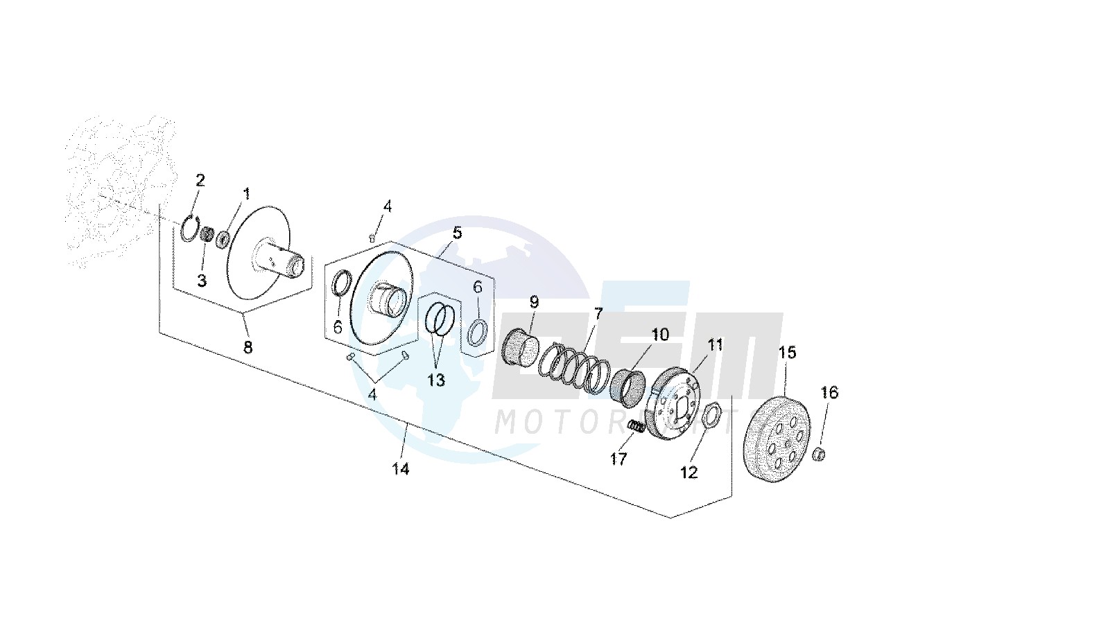 DRIVEN PULLEY - CLUTCH image